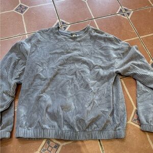 a new day velvet Crewneck Sweater in Light Gray
